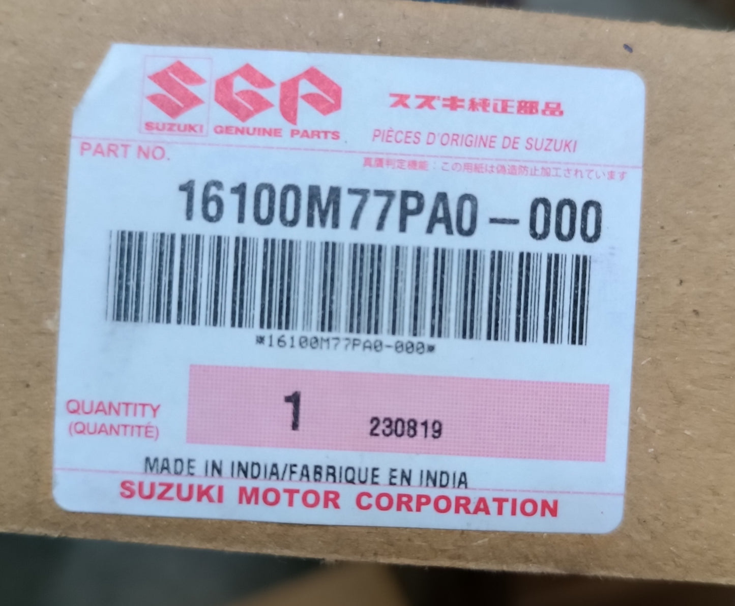 BOMBA DE ACEITE SUZUKI SUPER CARRY 2017-2022 OEM 16100M77PA0