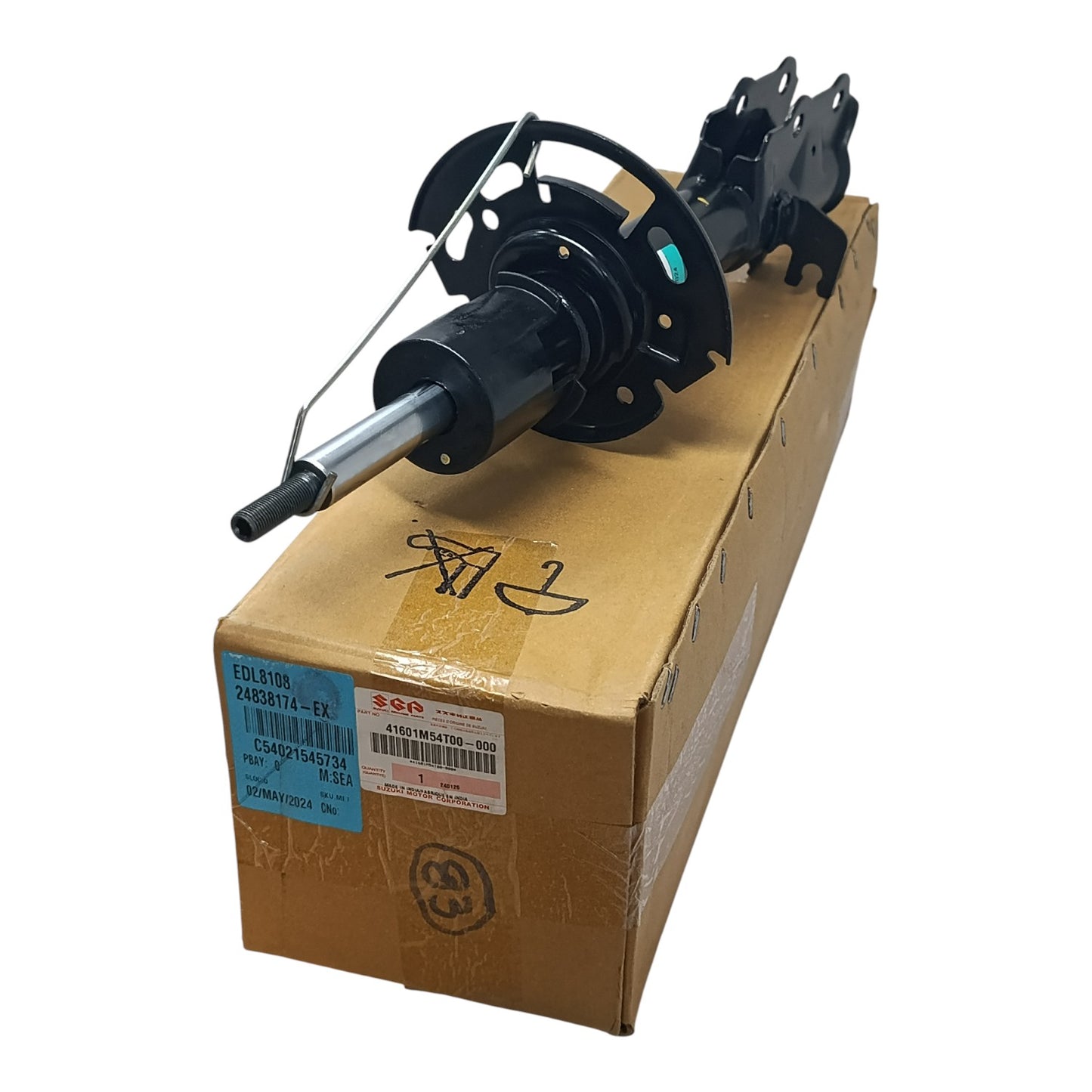 CAJA Y CODIGO ORIGINAL AMORTIGUADOR DELANTERO DERECHO SUZUKI SWIFT 2018-2024 OEM