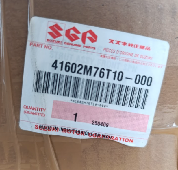 CODIGO ORIGINAL AMORTIGUADOR DELANTERO IZQUIERDO SUZUKI GRAND VITARA 2022-2023 OEM