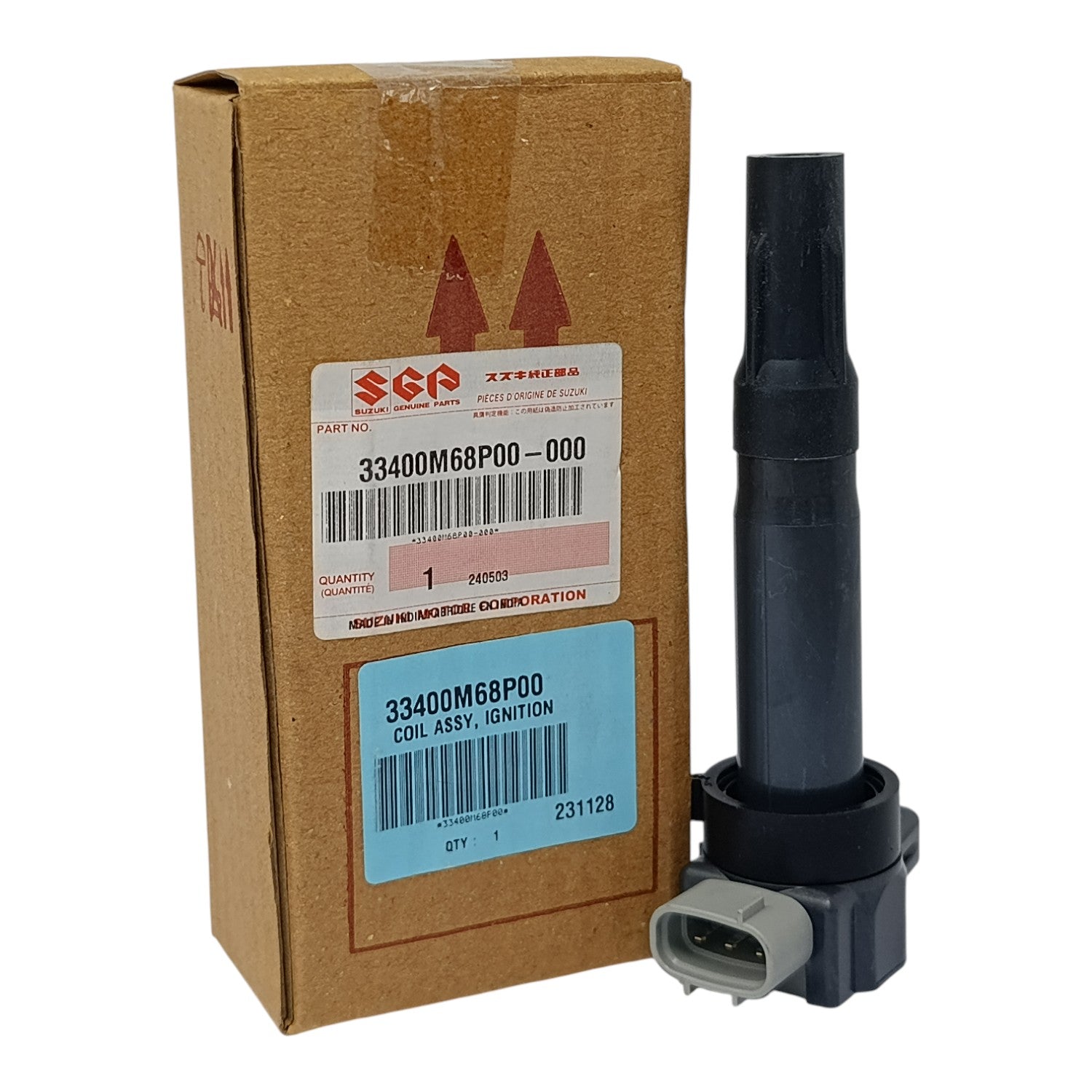 CAJA Y CODIGO ORIGINAL DE BOBINA IGNICION SUZUKI BALENO IGNI SPRESSO SWIFT 2015-2025 OEM