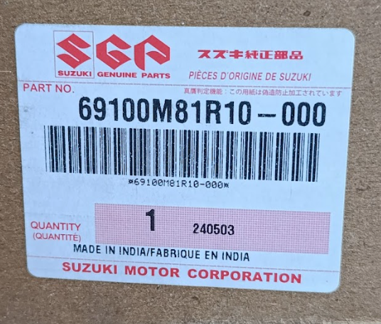 CODIGO Y CAJA DE PUERTA MALETA SUZUKI CELERIO 2021-2026 OEM