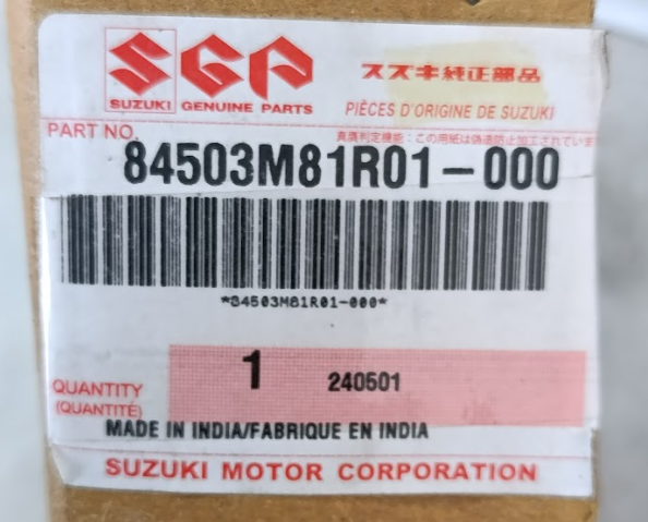 CODIGO ORIGINAL DE VENTANA PUERTA TRASERA DERECHA SUZUKI CELERIO 2021-2025 OEM