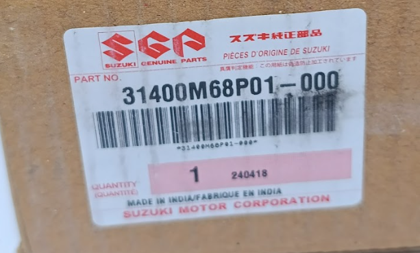 CODIGO DE CAJA ALTERNADOR SUZUKI BALENO JIMNY SWIFT 2015-2026 OEM 