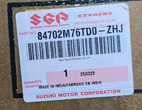 CODIGO ORIGINAL DE ESPEJO RETROVISOR IZQUIERDO SUZUKI GRAND VITARA 2022 OEM